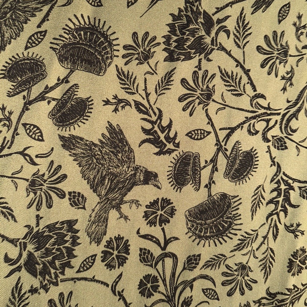 Midnight Hour Floral & Bird Button-Front Blouse - Picture 7 of 7